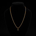 Conjunto Cadena Torzal Oro + Cruz 10K
